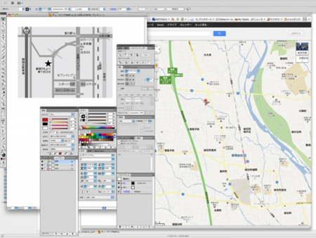 地図制作に特化したアプリで作成します